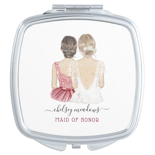 Will you be my Bridesmaid/Maid of Honor Proposal Compact Mirror (Front)