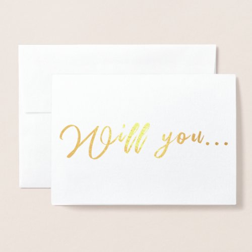 Will You be My Bridesmaid Maid of Honor Proposal Foil Card