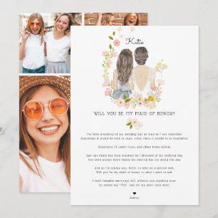 Will you be my Bridesmaid/Maid of Honor Proposal I Invitation