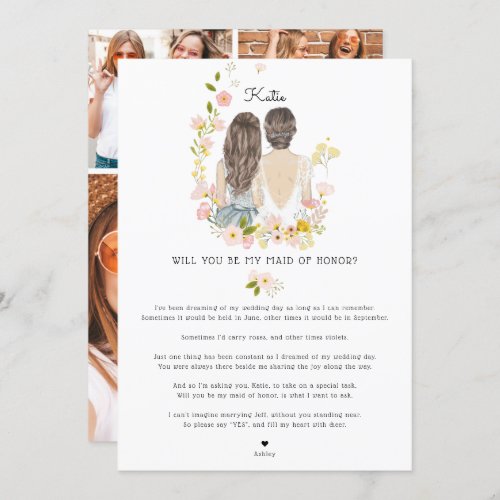 Will you be my BridesmaidMaid of Honor Proposal I Invitation