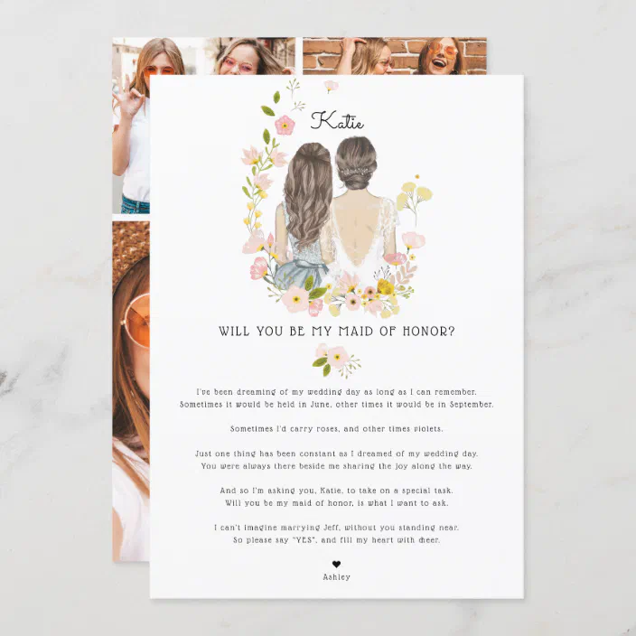 Will you be my MOH Proposal Wedding Card 1 Wedding Proposal Wedding Digital Download Landscape Printable Maid of Honour Proposal