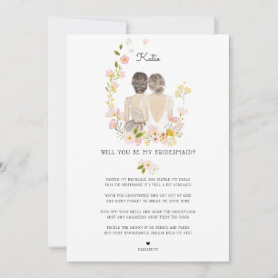 Will you be my Bridesmaid/Maid of Honor Proposal I Invitation