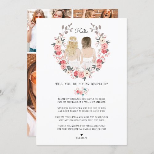 Will you be my BridesmaidMaid of Honor Proposal I Invitation