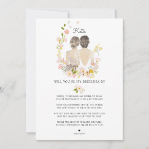 Will you be my Bridesmaid/Maid of Honor Proposal Invitation