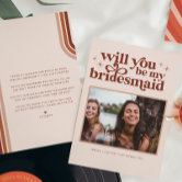 Color Palette Will you be my Bridesmaid Proposal Note Card