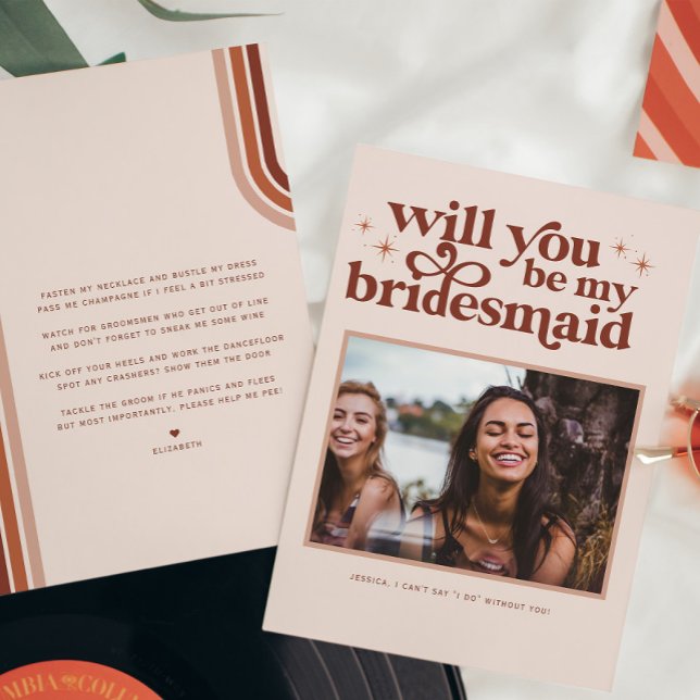 Will you be my Bridesmaid/Maid of Honor Proposal  Note Card (Creator Uploaded)