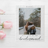 Will you be my Bridesmaid Minimalist Photo Modern