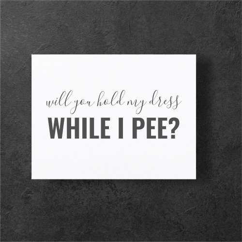 Will You Be My Bridesmaid Modern Funny Invitation