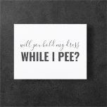 Will You Be My Bridesmaid Modern Funny Invitation Postcard<br><div class="desc">Modern Will You Be My Bridesmaid proposal postcard featuring funny message.</div>