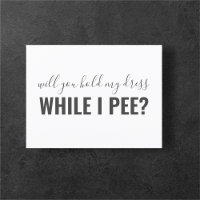Will You Be My Bridesmaid Modern Funny Invitation