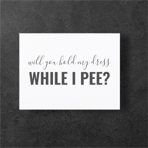 Will You Be My Bridesmaid Modern Funny Invitation Postcard