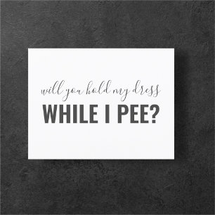 Will You Be My Bridesmaid Modern Funny Invitation Postcard