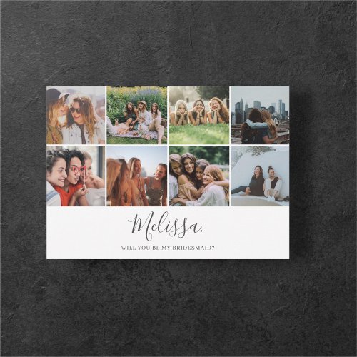 Will You Be My Bridesmaid Modern Photo Collage