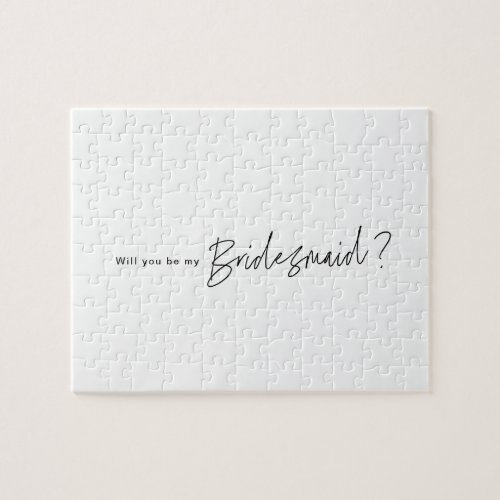 Will You Be My Bridesmaid Modern Proposal Asking Jigsaw Puzzle