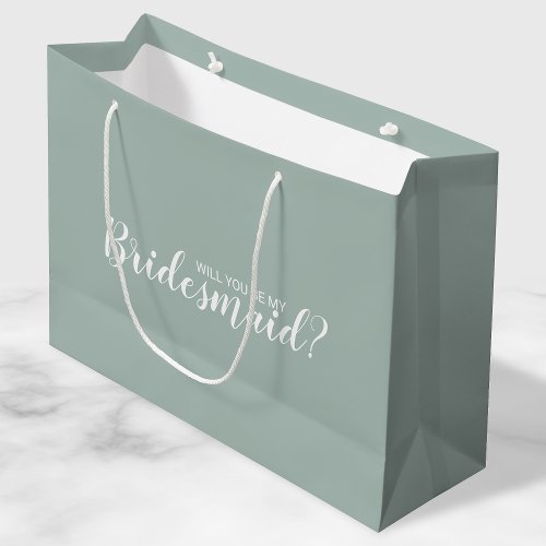 Will You Be My Bridesmaid Modern Proposal Large Gift Bag