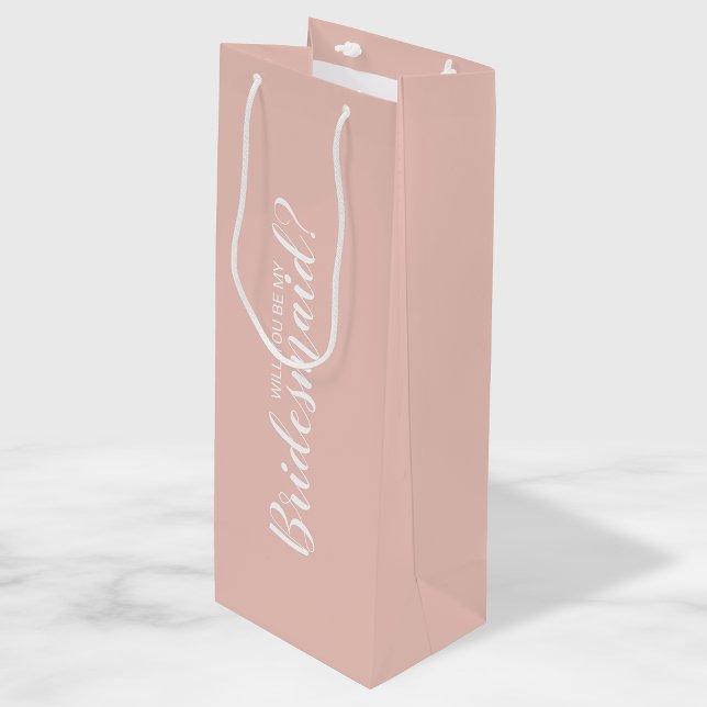 Will You Be My Bridesmaid? Modern Proposal Wine Gift Bag (Creator Uploaded)