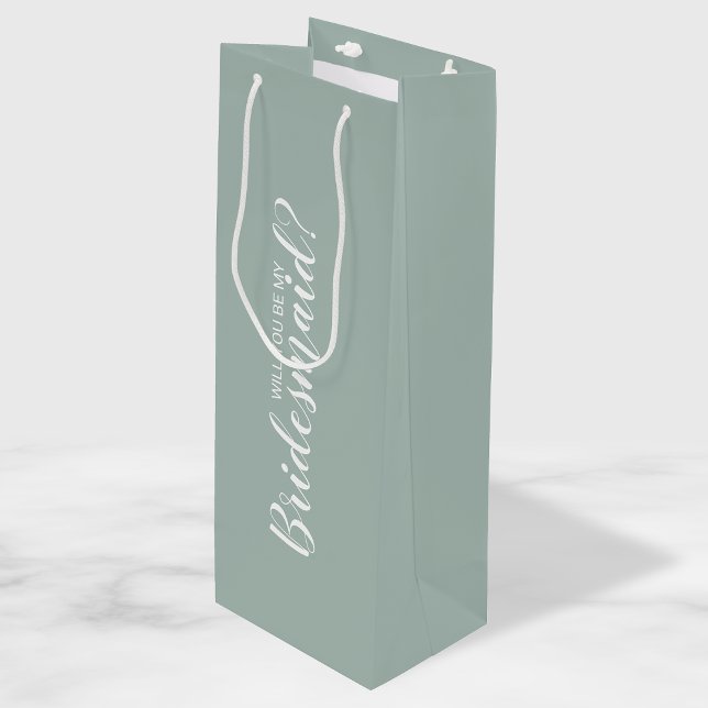 Will You Be My Bridesmaid? Modern Proposal Wine Gift Bag (Creator Uploaded)
