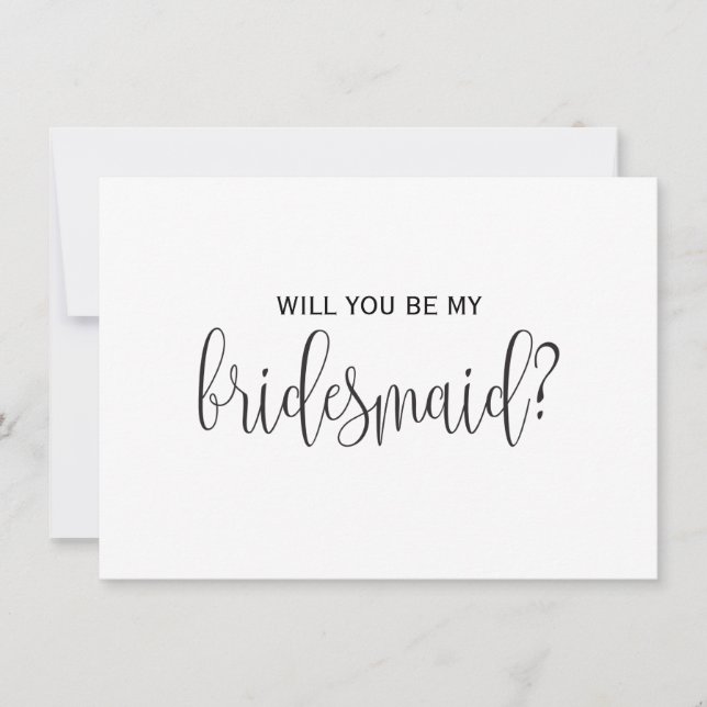 will you be my bridesmaid note card (Front)
