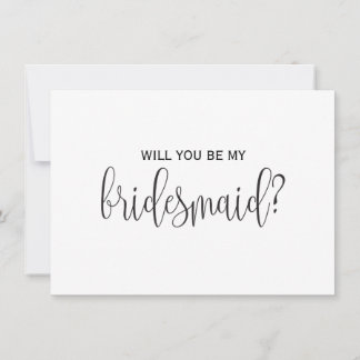 will you be my bridesmaid note card