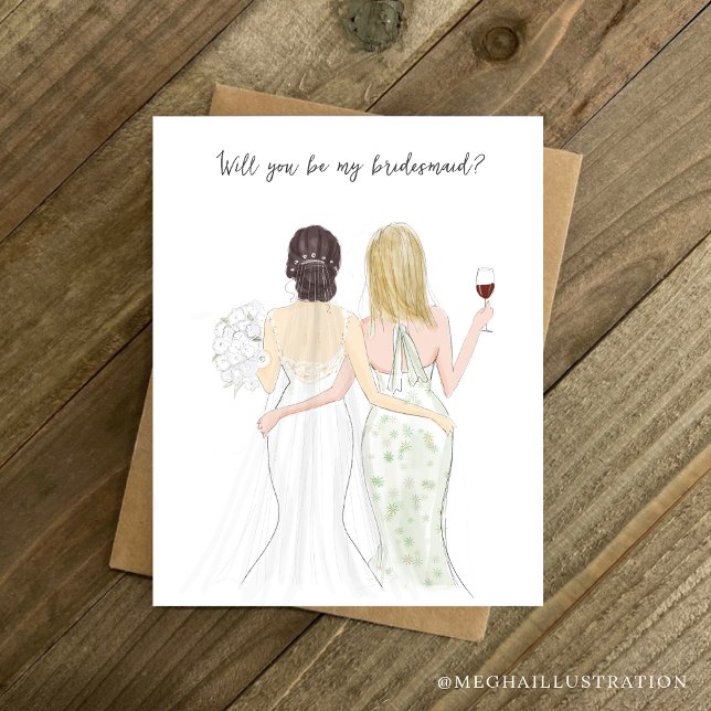 will you be my bridesmaid note card (Creator Uploaded)