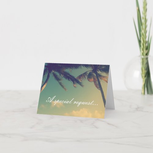 Will you be my bridesmaid palm photo request cards