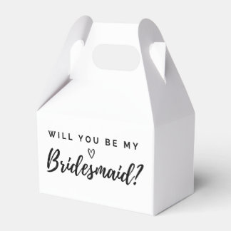 Will You Be My Bridesmaid Party Favor Box