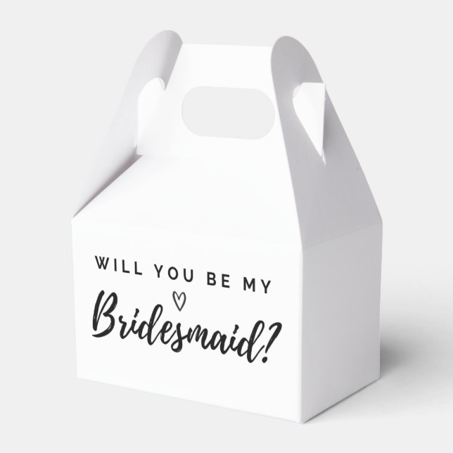 Will You Be My Bridesmaid Party Favor Box (Front Side)