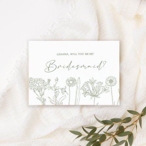 Will You Be My Bridesmaid Periwinkle Sage BohoBoho