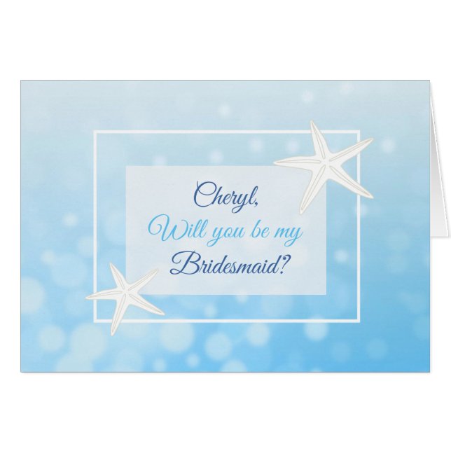 Will you be my Bridesmaid Personalized Card (Front Horizontal)