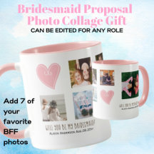 Will You Be My Bridesmaid PHOTO COLLAGE BFF Gift L