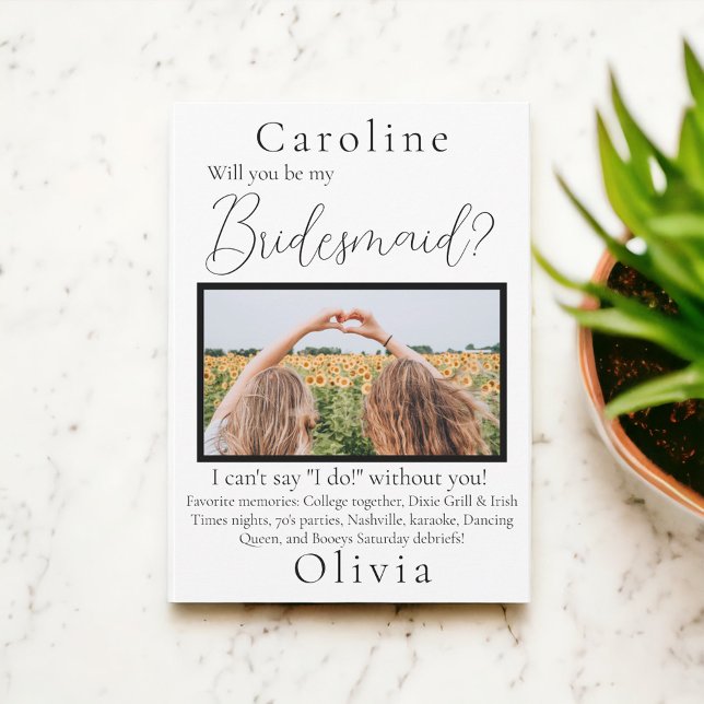 Will You Be My Bridesmaid Photo Favorite Memories Invitation (Creator Uploaded)