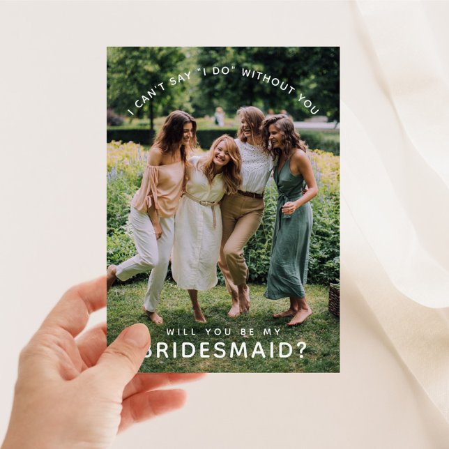 Will You Be My Bridesmaid? Photo Invitation (Creator Uploaded)