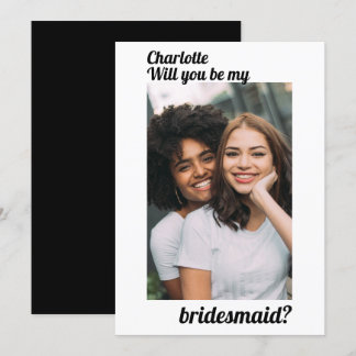 Will You Be My Bridesmaid Photo Personalized Invitation