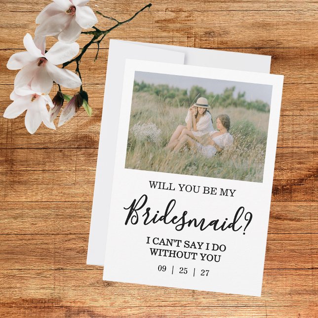 Will You Be My Bridesmaid Photo Proposal Card (Creator Uploaded)