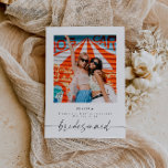 Will You Be My Bridesmaid Photo Proposal Card<br><div class="desc">This is a modern minimal themed photo bridesmaid proposal card featuring an elegant timeless design. Edit most wording and all colors to make this minimal bridesmaid proposal fit your event needs and personal style. Just select "edit using design tool" on toolbar :)</div>