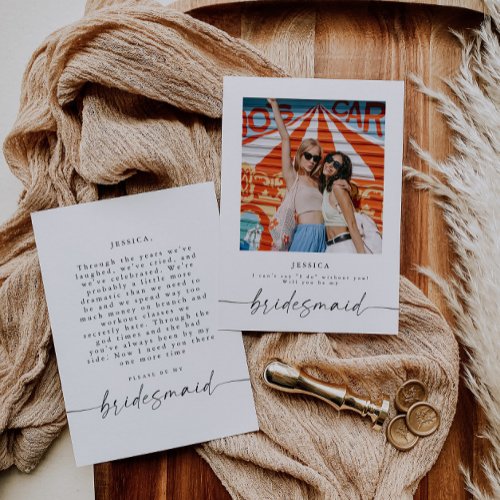 Will You Be My Bridesmaid Photo Proposal Card