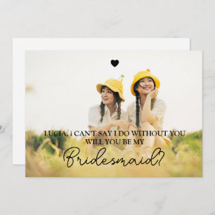 Will You Be My Bridesmaid Photo Proposal Card