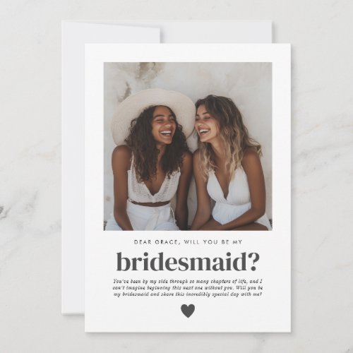 Will You Be My Bridesmaid Photo Proposal