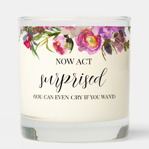 Will You Be My Bridesmaid Pink Floral Scented Candle