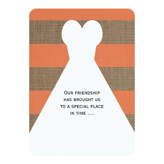 Will You Be My Bridesmaid Poem Wedding Gown Coral Invitation