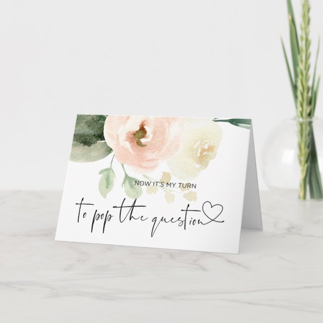 Will You Be My Bridesmaid Pop the Question Bride Card (Front)