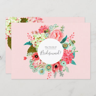 Will you be my Bridesmaid Postcard Invitations