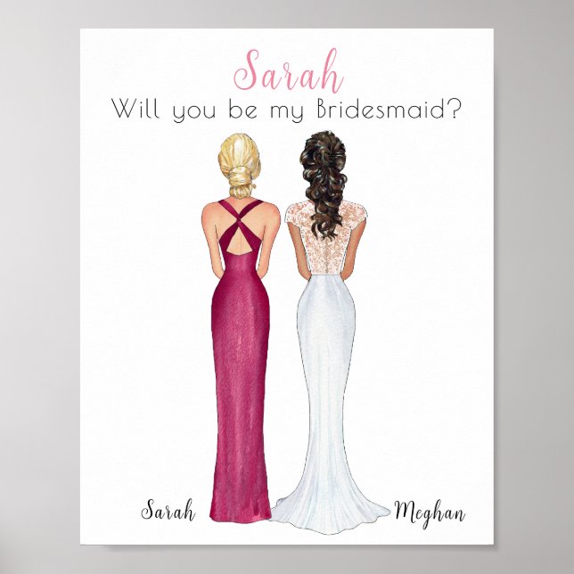 Will you be my Bridesmaid poster (Front)