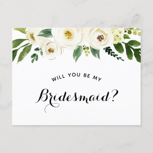 Will You Be My Bridesmaid Proposal Announcement Postcard