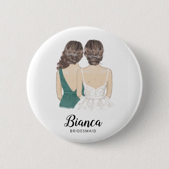 Will You Be My Bridesmaid Proposal Badge Button (Front)