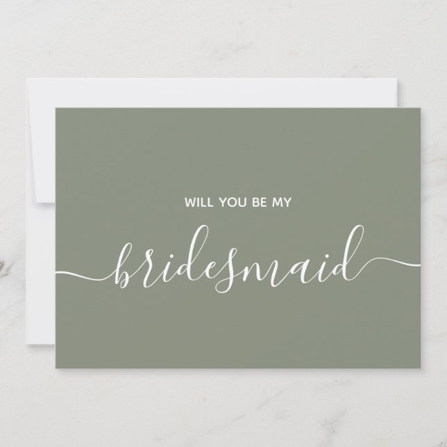 Will You Be My Bridesmaid Proposal Bridal Party Invitation (Front)
