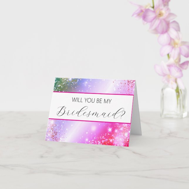 Will you be my Bridesmaid proposal card (Orchid)