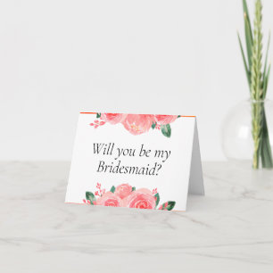 Will you be my Bridesmaid proposal card