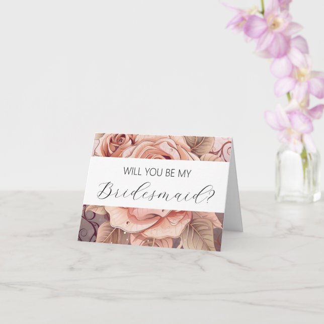 Will you be my Bridesmaid proposal card (Orchid)