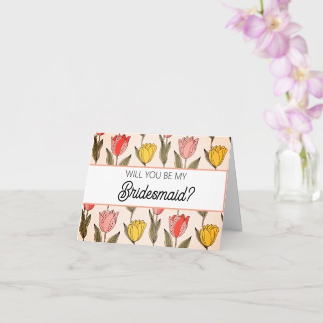 Will you be my Bridesmaid proposal card (Orchid)